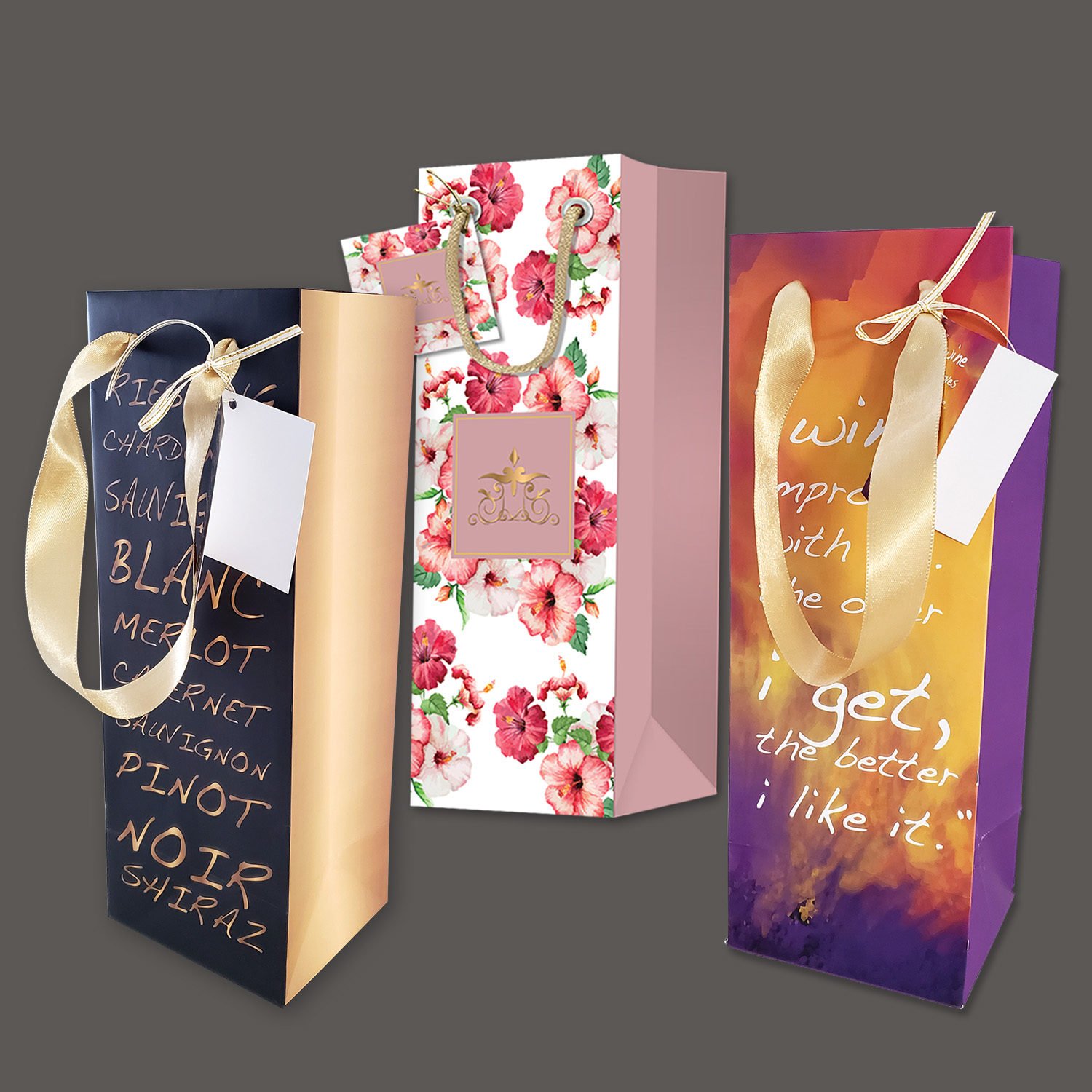 Download Assorted Wine Bags (Set of 5) - BounceBespoke