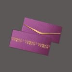 Floral Strip Purple Gift Envelope