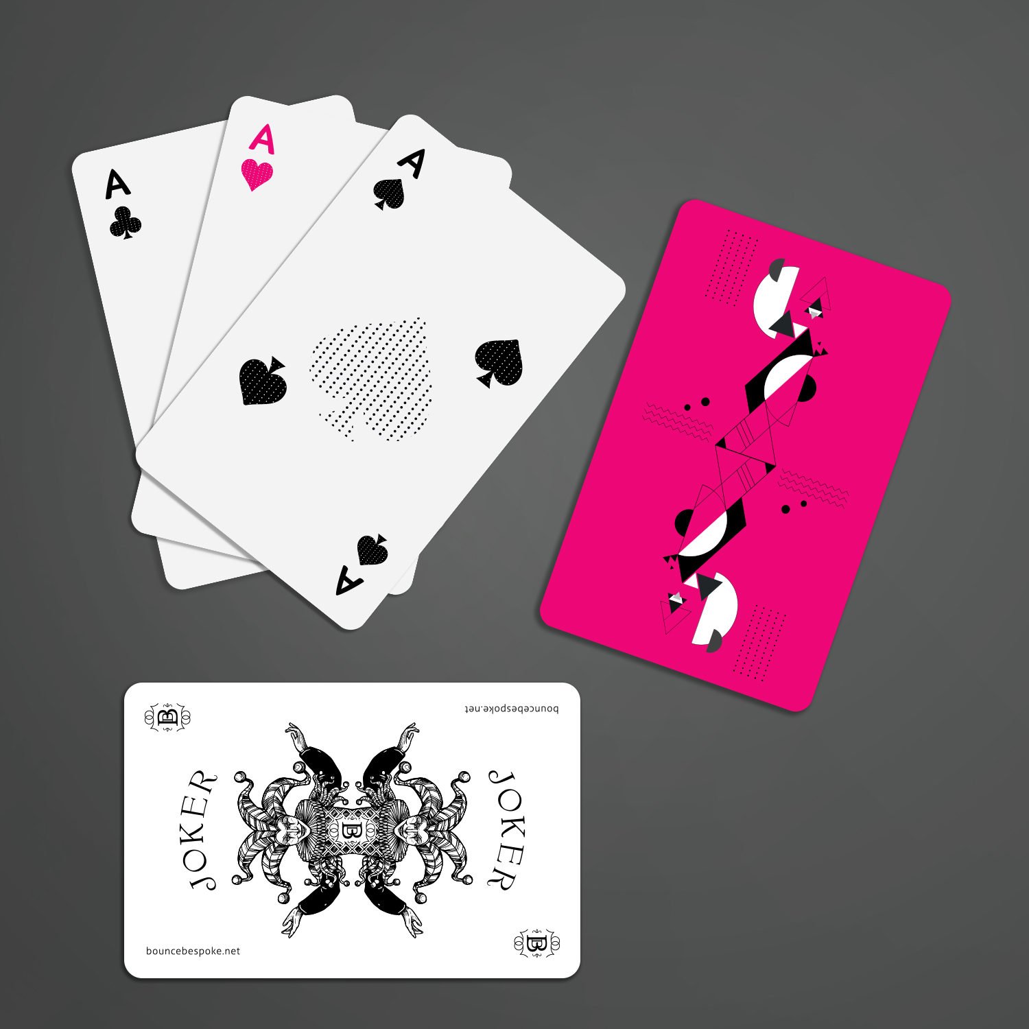 Premium Playing Cards Pink Pop Art Metallic Matte Pc