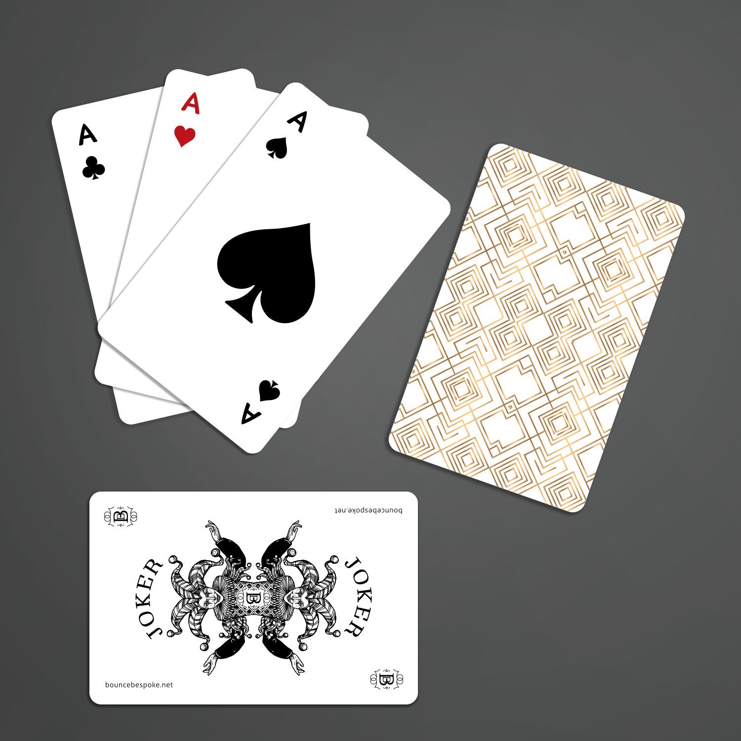 Download Premium Playing Cards White Gold Metallic Matte Pc 1002 Bouncebespoke